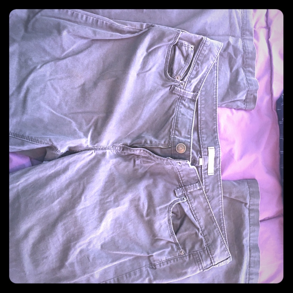Loft grey flare leg pants, smoke grey.